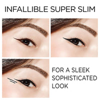 Thumbnail for L'Oreal Paris Makeup Infallible Super Slim Long-Lasting Liquid Eyeliner, Ultra-Fine Felt Tip, Quick Drying Formula, Glides on Smoothly, Black, Pack of 1
