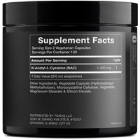 Thumbnail for Toniiq 1300mg NAC - 4 Month Supply - Min. 98%+ Tested Purity - Ultra High Strength Bioavailable NAC Cysteine Supplement - 240 Vegetarian N Acetyl Cysteine Capsules -Lab Tested TQ