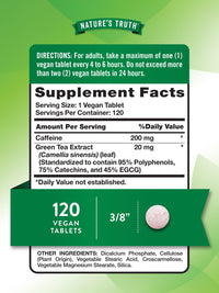 Thumbnail for Nature's Truth Caffeine Pills | 220mg | 120 Count | With Green Tea Extract | Vegan, Non-GMO & Gluten Free Supplement