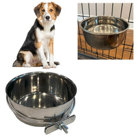 Thumbnail for SPOT Coop Cup Bolt Clamp - Stainless Steel Hanging Bowl for Pet Crates, Easy Install, Chew-Proof, Removable Water/Kibble Bowl for Medium Dogs, Cats, Large Birds, Reptiles - 3.75 Cups (30 Oz)