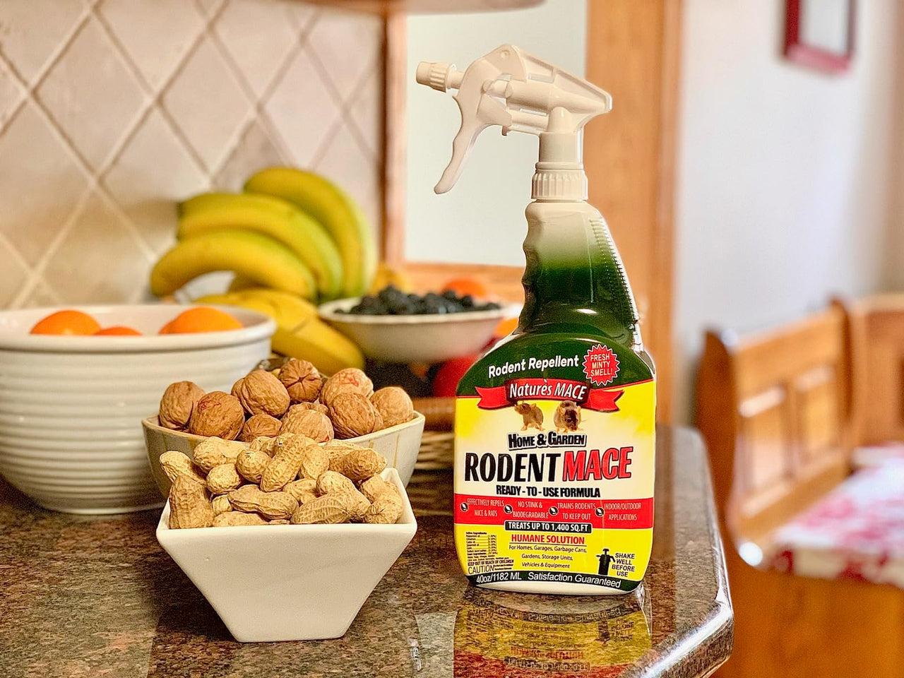 Nature's MACE 1 Gal Rodent Repellent Spray, Mouse & Rat Control for Car Engines, Repel Mice, Indoor & Outdoor Spray, Stop Rodent Damage in House, Car, RV, Attic, Garage, Stops Nesting & Wire Chewing