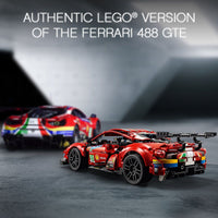 Thumbnail for LEGO Technic Ferrari 488 GTE “AF Corse #51” 42125 - Champion GT Series Sports Race Car, Exclusive Collectible Model Kit, Collectors Set for Adults to Build