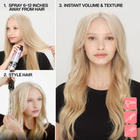 Thumbnail for Redken Dry Texture Hairspray For All Hair Types - Lightweight Volumizing Spray, Airy and Beachy Texture, Medium Hold