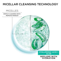 Thumbnail for Garnier Micellar Water with Hyaluronic Acid, Facial Cleanser & Makeup Remover, Hydrating and Plumping, For All Skin Types, Vegan, Cruelty Free, 13.5 Fl Oz (400mL), 1 Count