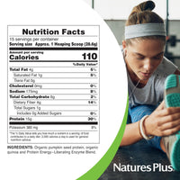 Thumbnail for NaturesPlus Organic Pumpkin Seed Protein Powder - 1.1 lb - Plant-Based Drink - Supports Muscle Strength & Recovery - Non-GMO, Allergen Free, Gluten Free, Vegan - No Added Sugar - 15 Servings