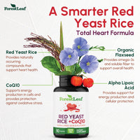 Thumbnail for Red Yeast Rice 1215 mg. Capsules - Extra Strength Red Rice Yeast with CoQ10 Supplement, Plus Alpha Lipoic Acid & Organic Flaxseed, Citrinin Free, Supports Cardiovascular Health, Non-GMO 90 Veggie Caps