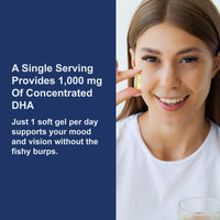 Thumbnail for Carlson - Elite DHA Gems, 1000 mg DHA, Wild Caught, Sustainably Sourced, Brain Function & Healthy Vision, 120 Softgels