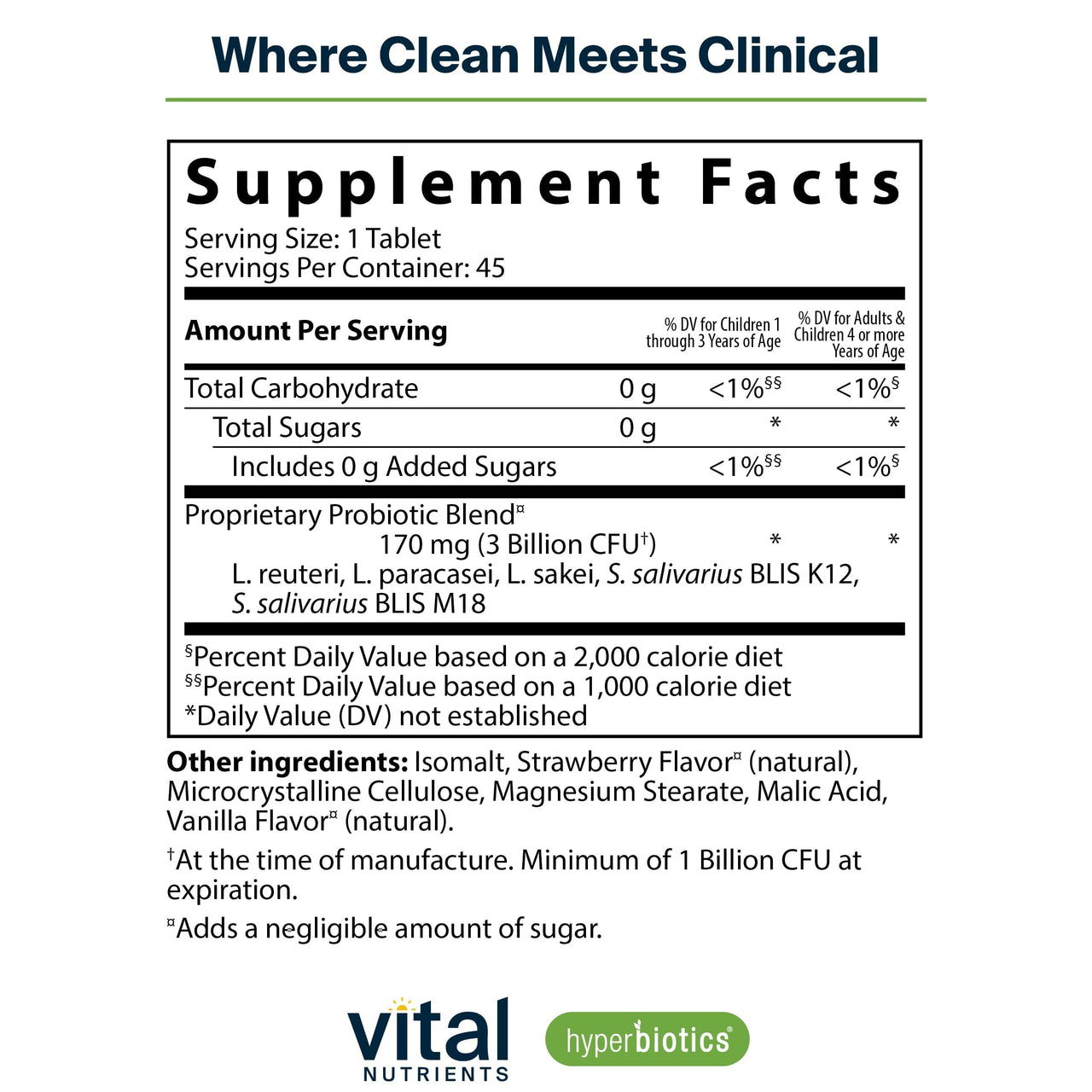 Hyperbiotics Vital Nutrients Pro Kids Probiotic | Allergen-Free Toddler Probiotics for Kids | Targeted Immune, Gut, and Digestive Health | Sugar-Free Orange Flavor | 60 Chewable Tablets