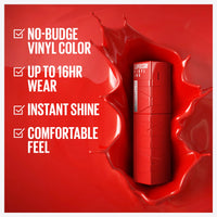 Thumbnail for Maybelline Super Stay Vinyl Ink Longwear No-Budge Liquid Lipcolor Makeup, Highly Pigmented Color and Instant Shine, Unrivaled, Berry Burgundy Lipstick, 0.14 fl oz, 1 Count