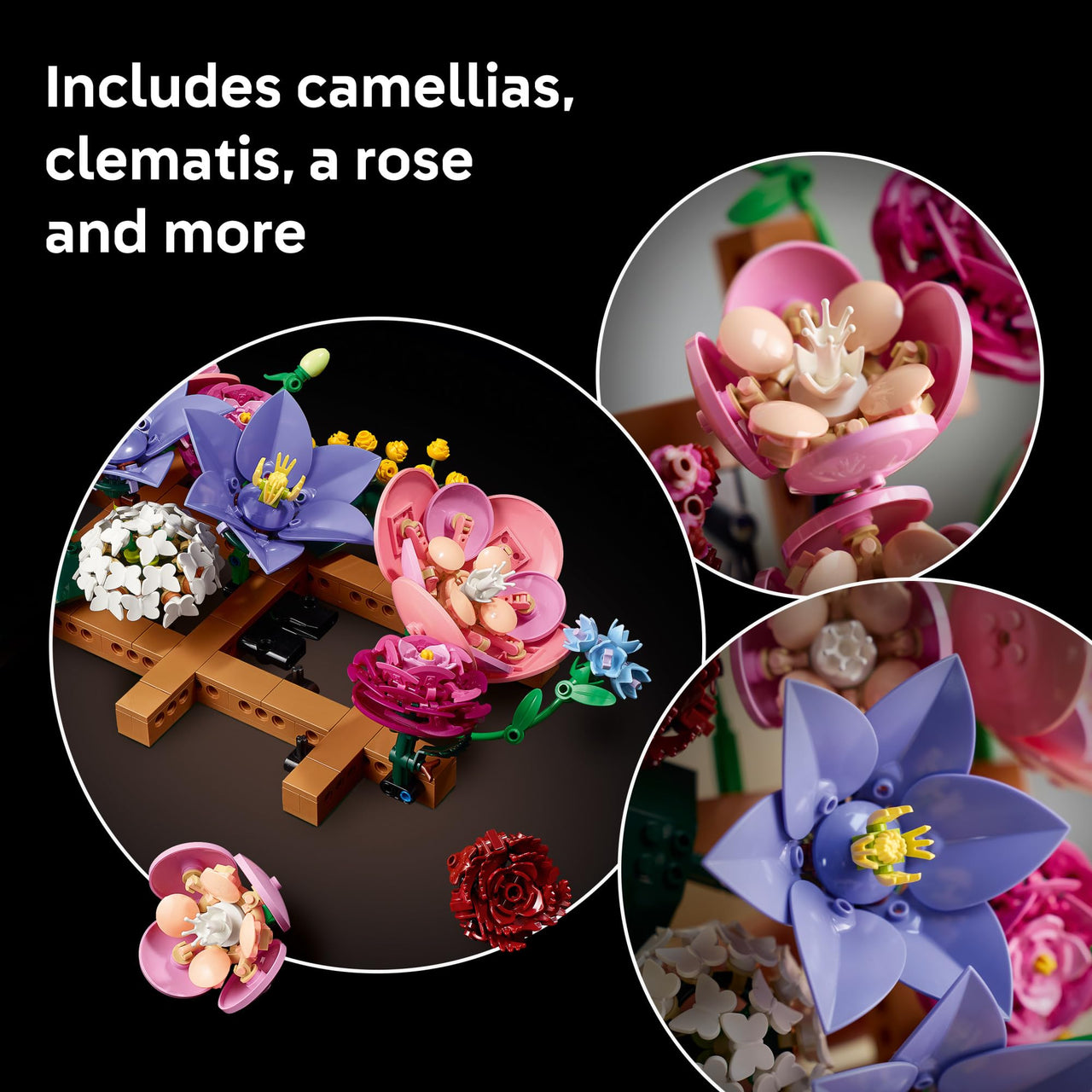 LEGO Botanicals Flower Wall Decor - Building Set for Adults, Ages 18+ - Gift for Birthdays - Artificial Plants & Flowers for Home Office, Bedroom Decor - 11503