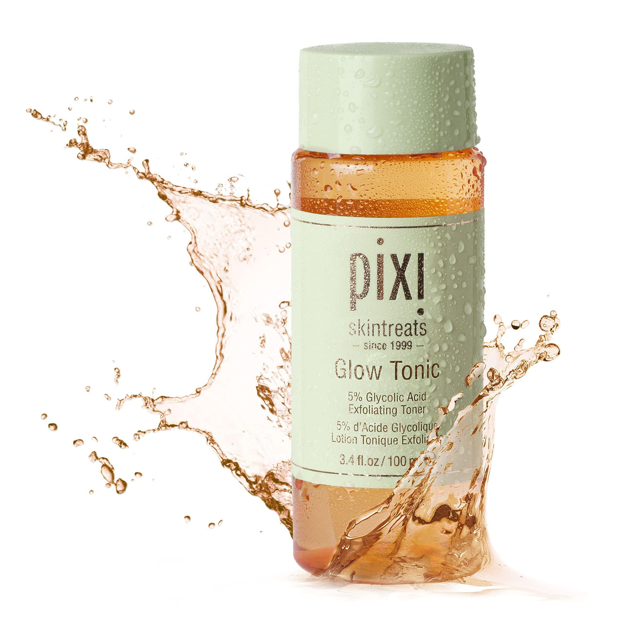 Pixi Glow Tonic Balancing Face Toner Glycolic Acid Toner for Radiant Skin Daily Brightening Toner (3.4 fl oz / 100 ml,)
