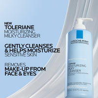 Thumbnail for La Roche-Posay Toleriane Moisturizing Milky Cleanser, Gentle Face Cleanser with Glycerin for Dry, Sensitive & Allergy-Prone Skin, Face Wash for Hydration, Makeup Remover Cleanser, 13.5fl oz
