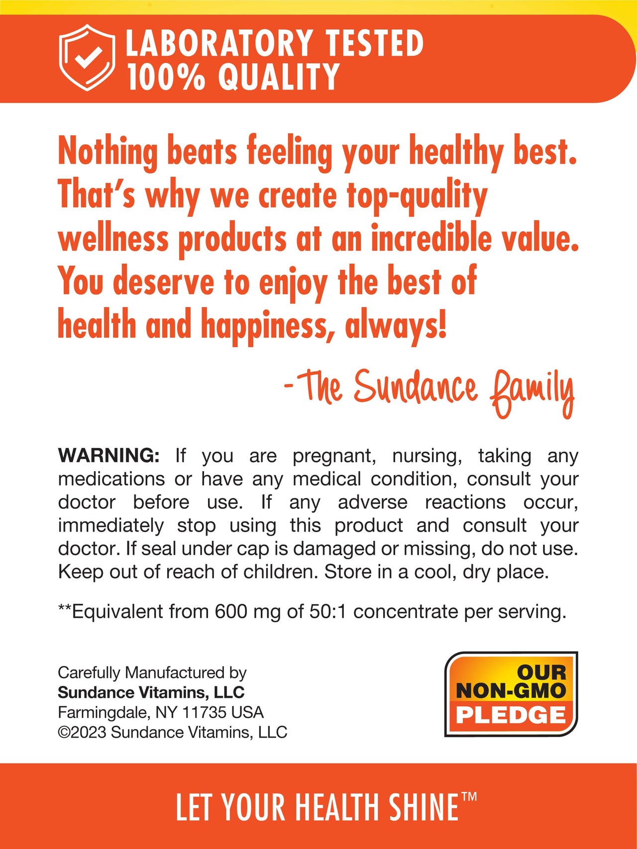 Sundance Cranberry Supplement | 60 Capsules | Plus Vitamin C | Triple Strength | Non-GMO and Gluten Free Formula