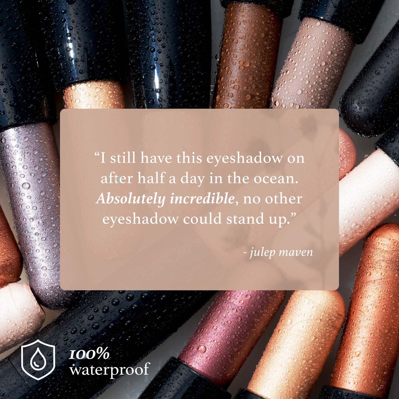 Julep Eyeshadow 101 Crème-to-Powder Waterproof Eyeshadow Stick Duo – Long-Lasting, Crease-Proof, Easy Apply with Built-in Smudger - Papaya Matte & Tigers Eye Shimmer