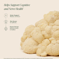 Thumbnail for Om Lion’s Mane Mushroom Capsules - Organic Mushroom Supplement and Nootropic - Brain Supplements for Memory and Focus, 90 Count (30 Servings)