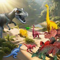 Thumbnail for Guminnara 22 in 1 Toddler T-rex Dinosaur Truck Toy Set for Kids Boys 3-5 5-7, Tyrannosaurus Carrier Transport Truck with 18 Jurassic Dino Figures Birthday Toy for Boys Girls 3 4 5 6 7 Years Old