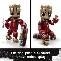 Thumbnail for LEGO Marvel Ravager Jumpsuit Groot Building Toy for Boys & Girls, Ages 10+ - Posable Display & Play Figure W/Detonator Device - Gift Idea for Birthdays - 76341