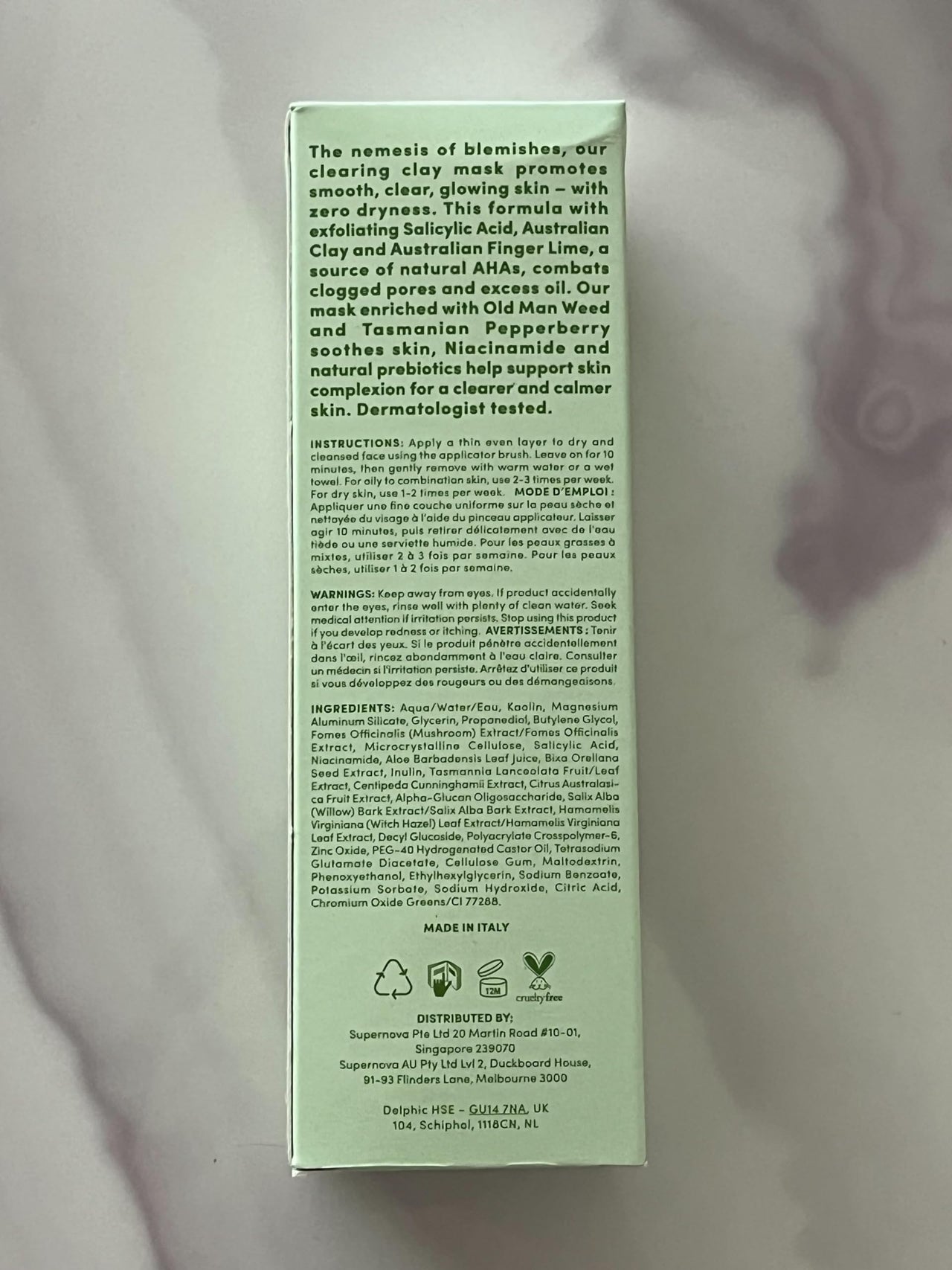 Sand & Sky Oil Control Blemish Clearing Clay Face Mask with Salicylic Acid & Niacinamide - Blemish Fighting Mask, Minimizes Redness, Tightens Pores