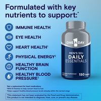 Thumbnail for One A Day Men's Multivitamin 50+ Daily Essentials | Multivitamin for Men 50 Plus Supports Immune Health, Healthy Brain Function & Physical Energy | Vitamins for Men with Vitamin C & Zinc, 150 Count