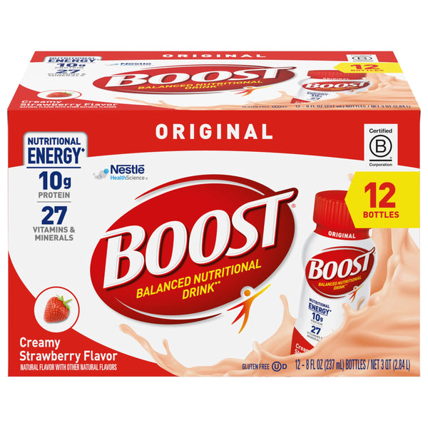 Boost, Protein Drink Original Strawberry 12 Pack, 96 Fl Oz