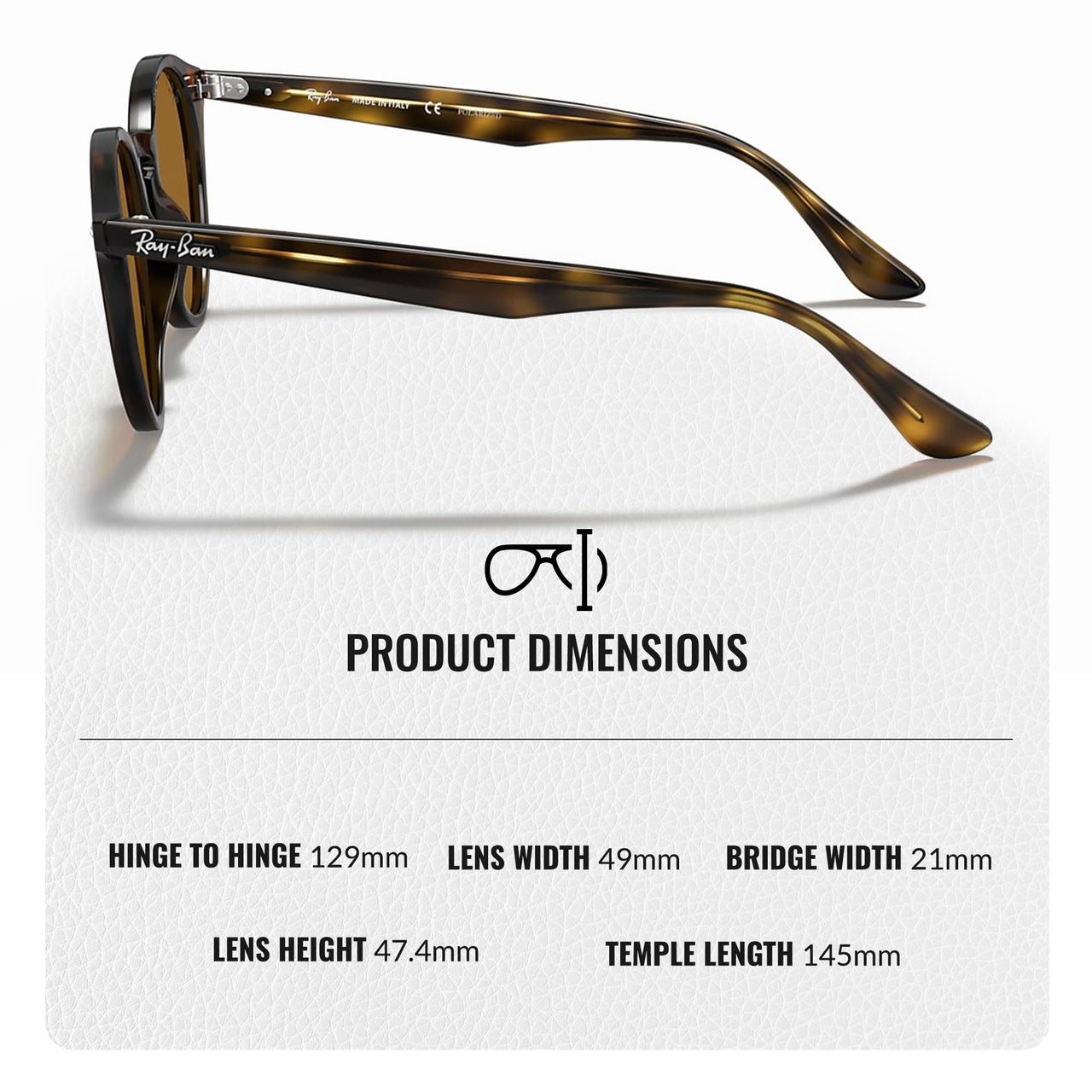 Ray-Ban RB2180 Round Shape Polarized Sunglasses for Men and Women- Timeless Classic Sun Glasses with Modern Elegance - Premium UV Protection - Designer Men's and Women's Sunglasses