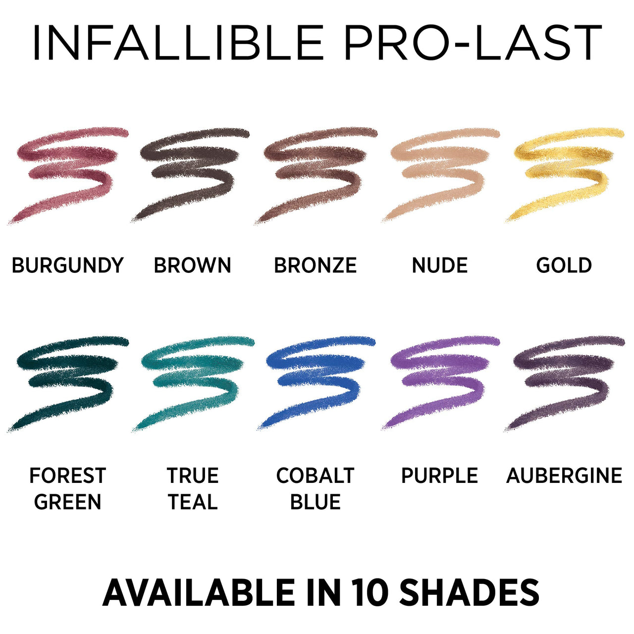 L'Oreal Paris Makeup Infallible Pro-Last Pencil Eyeliner, Waterproof and Smudge-Resistant, Glides on Easily to Create any Look, Burgundy, 0.042 oz.