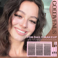Thumbnail for Goddvenus Lash Clusters Kit Wispy Eyelash Clusters Lashes Natural DIY Lash Extension Kit 10-16mm Cluster Eyelash Extensions Kit 300pcs C Curl Individual Lashes Cluster Eyelash (No Tweezers)