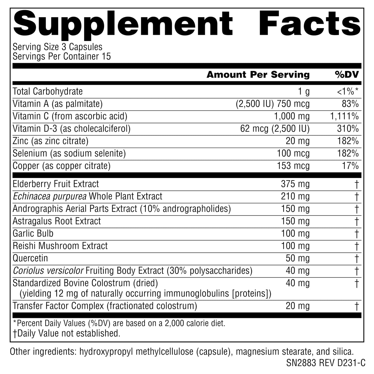 Source Naturals Wellness ImmuneSmart - Core Daily Immune Support* - 45 Capsules