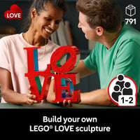 Thumbnail for LEGO Art Love Collectible Building Set - DIY Kit for Adults, Ages 18+ - Gifts for Birthdays - Home Decor to Display on Table - 31214