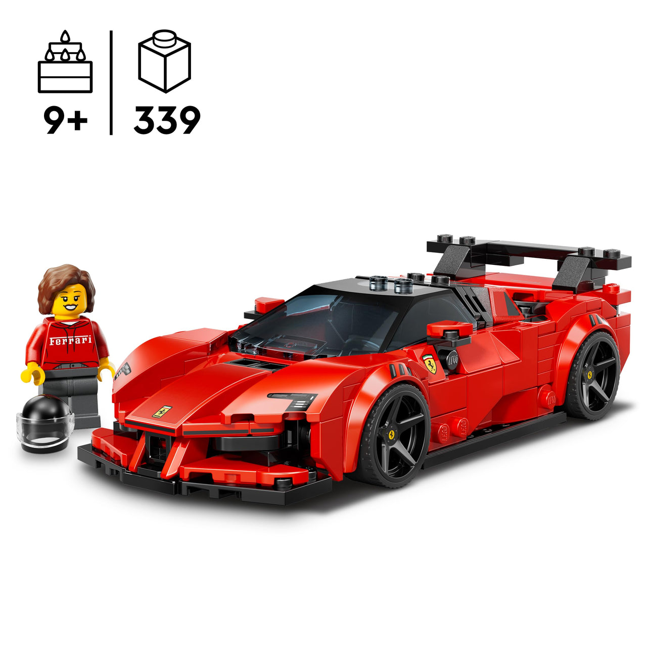 Lego 77254 Speed Champion Ferrari SF90 XX Stradale Sports Car Toy Birthday Present Blocks Boys Girls Children 9 Years Old 10 Years Old 11 Years Old Elementary School Vehicle Mini Car Interior Stylish