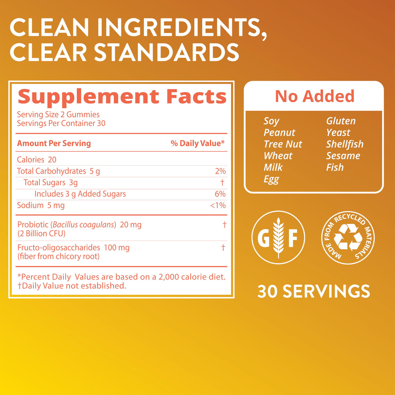 MRM Nutrition Probiotics Gummies - 2 Billion CFU, Daily Digestive & Immune Support for Women & Men, Supports Microbiome & Gut Health, Gelatin Free, Non-GMO, Vegan & Gluten Free - 30 Servings