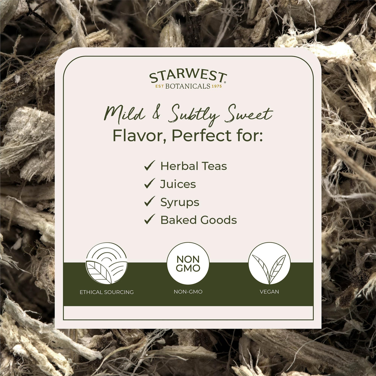 Starwest Botanicals Organic Marshmallow Root - Dried Herb for Tea, Loose Leaf Root Herb, Cut & Sifted, Certified Kosher, Non-GMO - Bulk 1 lb Bag