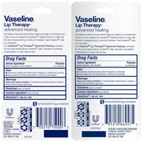 Thumbnail for Vaseline Lip Therapy Advanced Healing 3-Pack – White Petroleum Moisturizing Lip Balm for Extremely Dry Lips, 0.35 Oz Ea