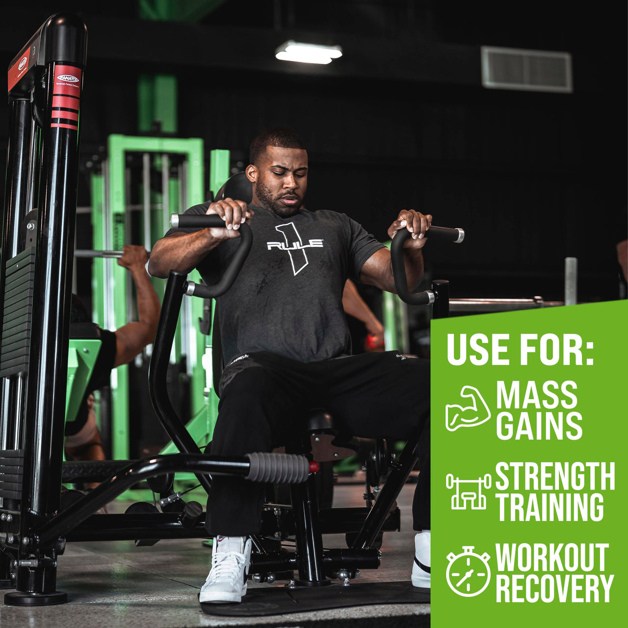 Rule 1 Proteins Mass Gainer - High-Calorie Weight Gain Formula with 1,220+ Calories, 250g+ Complex Carb Blend, 40g All-Whey Protein Per Serving (8 Servings, Chocolate Fudge)