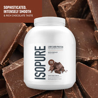 Thumbnail for Isopure Low Carb 100% Pure Whey Isolate Protein Powder, Gluten Free, With Vitamins, Dutch Chocolate, 25g Protein Per Serving, 4.5 Lbs, 62 Servings (Packaging May Vary)