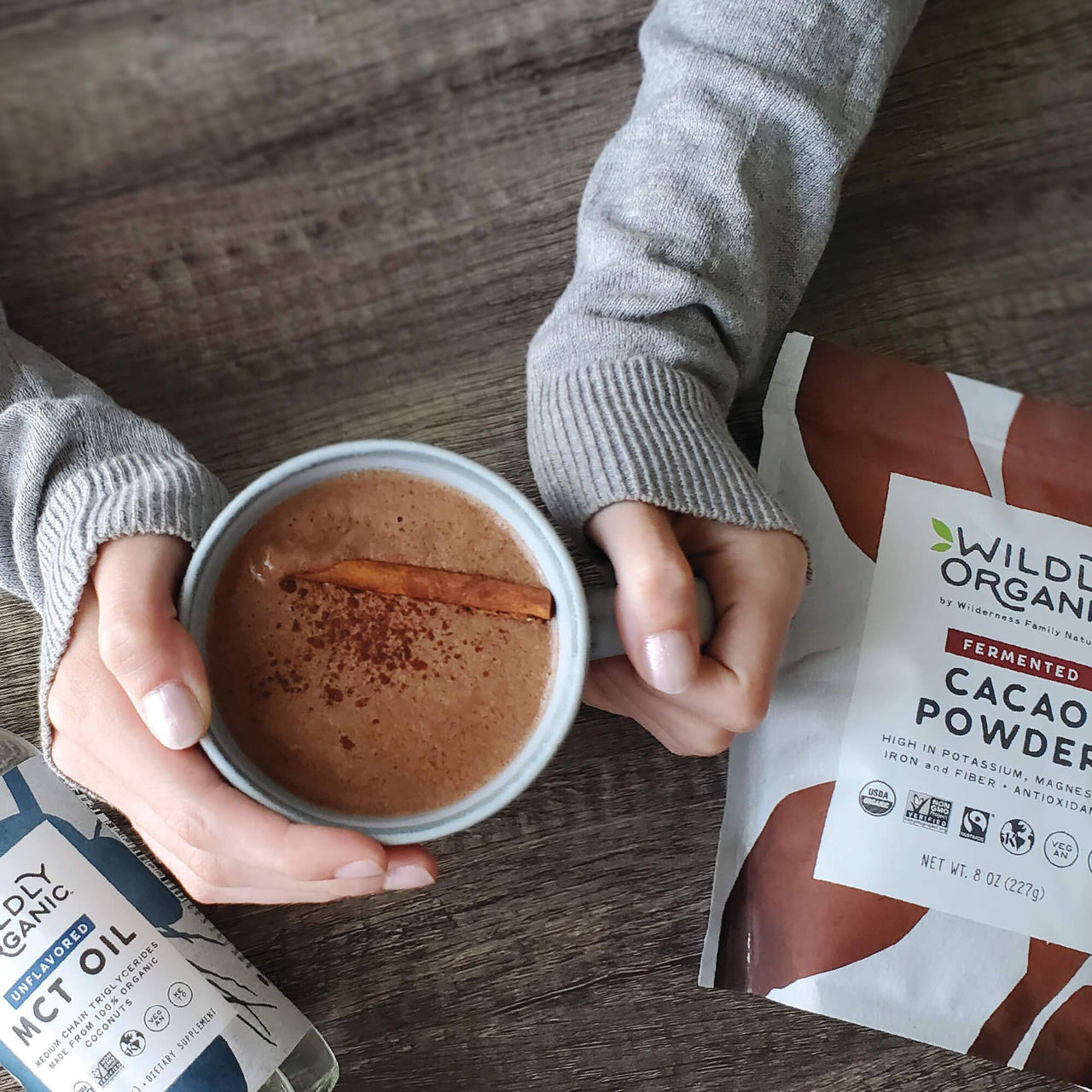 Wildly Organic Fermented Cacao Powder 8 Oz Bag - Organic, Non-Alkalized, Minimally Processed, Raw, Fair Trade, Non-GMO, Kosher, Vegan, Premium Rich Chocolate Flavor - Perfect for Skin, Smoothies, Yogurt, Oatmeal, Chocolate, Fudge, Baking, & Hot Cocoa