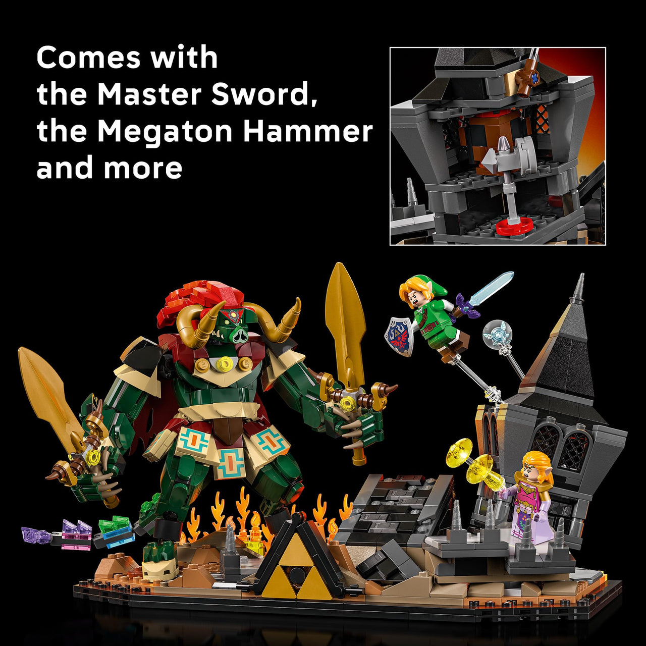 LEGO The Legend of Zelda: Ocarina of Time – The Final Battle - Building Set for Adults, Ages 18+ - Nintendo Collectible with Link & Zelda Minifigures - Bedroom or Game Room Decor - 77093