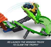 Thumbnail for Hot Wheels Monster Trucks Sharks vs. Dinos Dragon Destruction Playset
