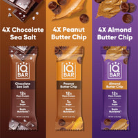 Thumbnail for IQBAR Clean Plant Protein Bars - Chocolate Lovers Variety - 12 Count - Keto, Vegan, High Fiber, Gluten and Dairy Free, Low Sugar Snack - Brain and Body Nutrients for Focus, Energy, Meal Replacement