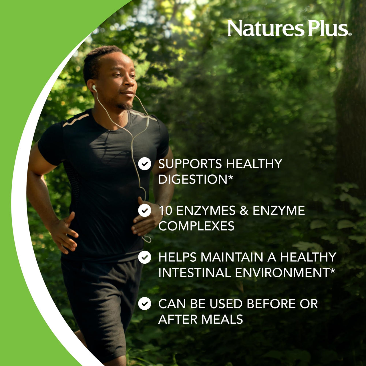 NaturesPlus Acti-Zyme - 90 Capsules - Digestive Enzyme Support Supplement with Probiotics - Promotes Gut Health & Digestion - Gluten Free, Vegetarian - 45 Servings