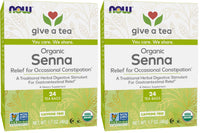 Thumbnail for NOW Foods, Certified Organic Senna Tea, Caffeine Free, Relieving, Non-GMO, Premium Unbleached Tea Bags with No-Staples Design, 24-Count (Pack of 2)