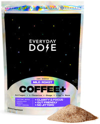 Thumbnail for Everyday Dose Premium Adaptogenic Mushroom Coffee with Grass-Fed Collagen, Chaga, Lions Mane & L-Theanine for Better Focus, Energy, Digestion, Skin, and Immunity 30 Servings