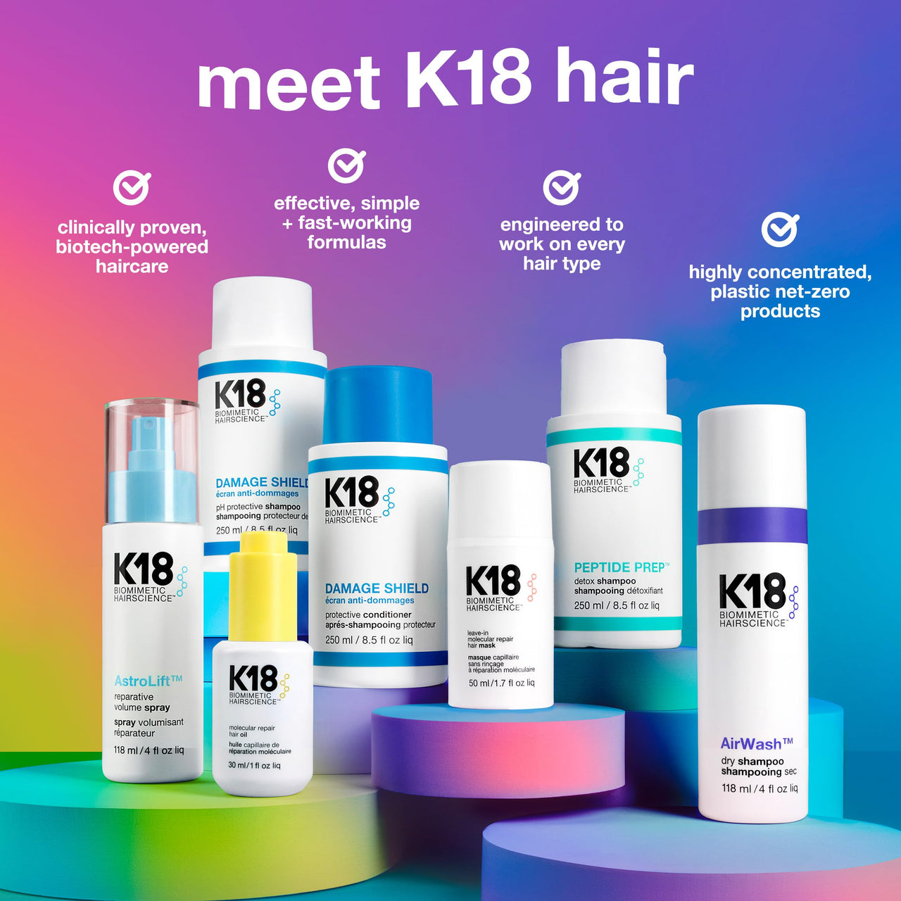 K18 Damage Shield Protective Shampoo, Reduces Frizziness & Tangles, Maintains Hair Health, 8.5 Fl Oz