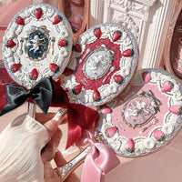 Thumbnail for Flower Knows Strawberry Cupid Hand Mirror,Vintage Handheld Mirror,Fancy & Pretty Princess Mirror with Long Handle,Gift for Girls & Women(Red Velvet)