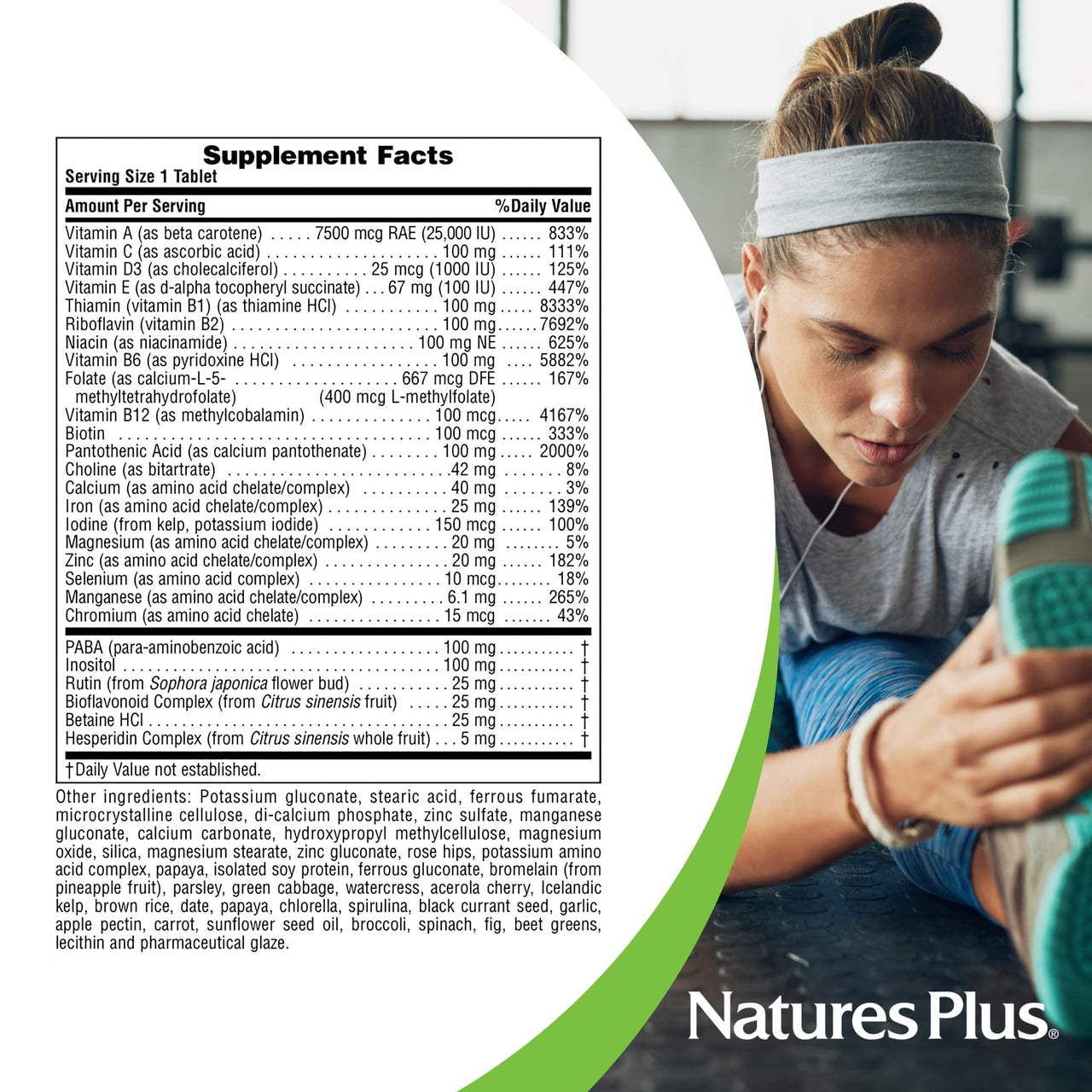 NaturesPlus Ultra II Daily - 180 Tablets - Multivitamin with Whole Foods for Overall Well-Being - Supports Energy & Immune Health - Sustained Release - 180 Servings