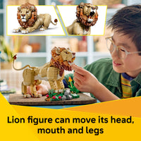 Thumbnail for LEGO Creator 3 in 1 Wild Animals: Majestic Lion - Building Toy for Boys & Girls, Ages 9+ - Kids Bedroom or Desk Decor - Lion Toy with 3 Building Options - Gift for Birthdays - 31386