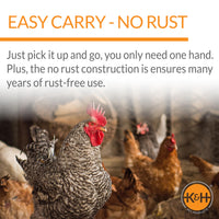 Thumbnail for K&H Pet Products Poultry Waterer 2.5gal. (Unheated) Blue - No Roost Top & Non-Spill Refill
