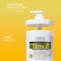 Thumbnail for Advanced Clinicals Retinol Body Lotion & Face Moisturizer | Visible Anti Aging Skin Care Retinol Body Cream For Women & Men Targets Look Of Fine Lines, Wrinkles, & Crepe Looking Dry Skin, 16 Ounce