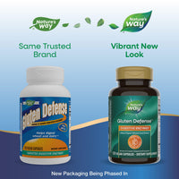 Thumbnail for Nature's Way Gluten Defense Digestive Enzymes*, Helps Digest Wheat and Dairy**, Gluten and Casein Digestive Enzymes*, 120 Vegan Capsules (Packaging May Vary)
