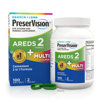 Thumbnail for PreserVision AREDS 2 + Multivitamin, #1 Eye Doctor Recommended Brand, 2-in-1 Eye Vitamin with Lutein, Zeaxanthin, Zinc, and Vitamin C, D & E, 100 Softgels